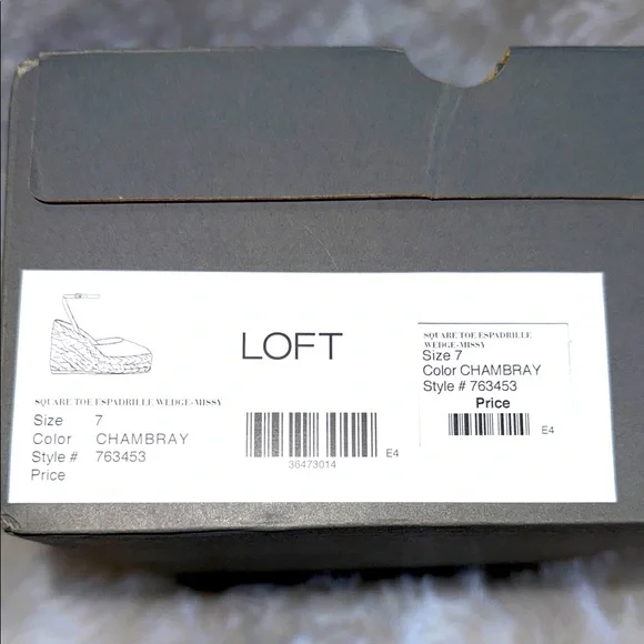 Loft Chambray Espadrille Wedge Sandals - Picture 8 of 10